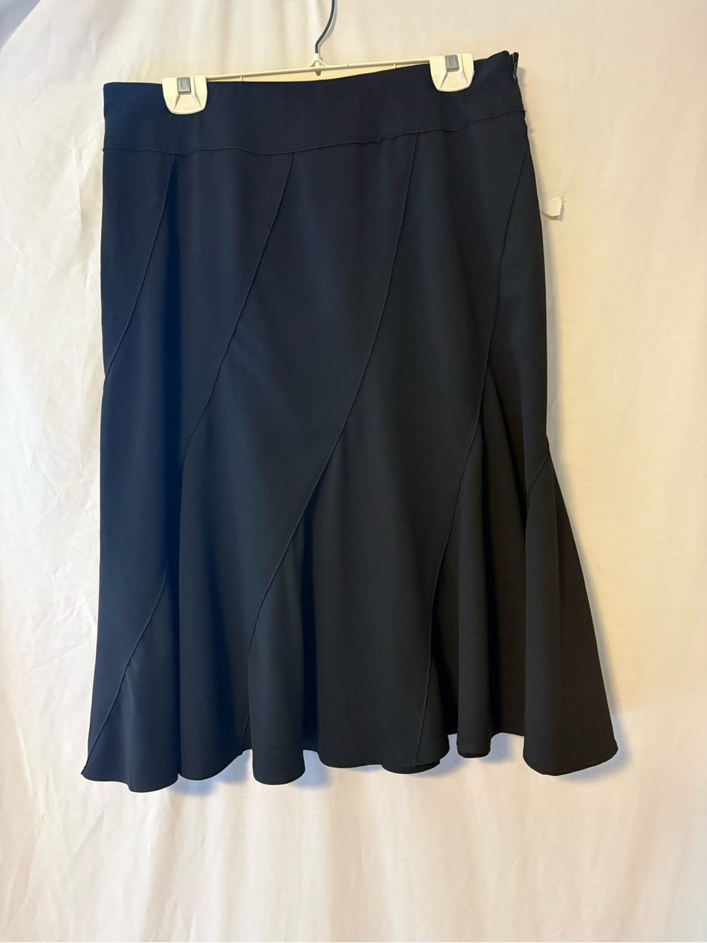 Avenue Black A-Line Paneled Flare Skirt